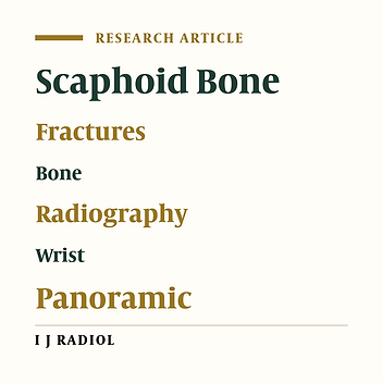 Comparative Study of the Diagnostic Value of Panoramic and Conventional Radiography of the Wrist in Scaphoid Fractures
