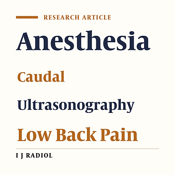 Ultrasound as a Screening Tool for Performing Caudal Epidural Injections
