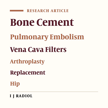 An Experimental Study to Determine the Role of Inferior Vena Cava Filter in Preventing Bone Cement Implantation Syndrome