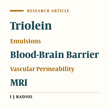 The Minimum Percentage of Triolein Emulsion for Studying Cerebral Vascular Permeability with Least Brain Edema