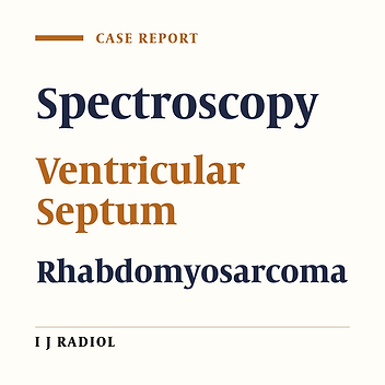 Myocardial Metabolic Abnormality in a Primary Left Atrial Rhabdomyosarcoma: Localized 1H MR Spectroscopy
