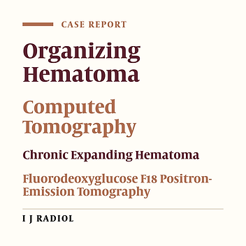 Organizing Hematoma of the Maxillary Sinus Mimicking Malignancy Diagnosed by Fluorodeoxyglucose Positron-Emission Tomography (FDG PET/CT): A Case Report