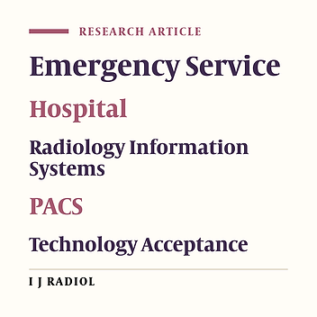 User Acceptance of Picture Archiving and Communication System in the Emergency Department