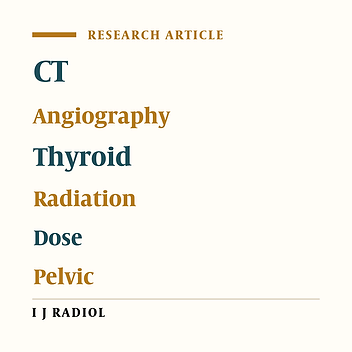 Radiation Dose to the Thyroid and Gonads in Patients Undergoing Cardiac CT Angiography