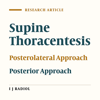 Depth of Pleural Effusion in Thoracentesis: Comparison of Lateral, Posterolateral and Posterior Approaches in the Supine Position