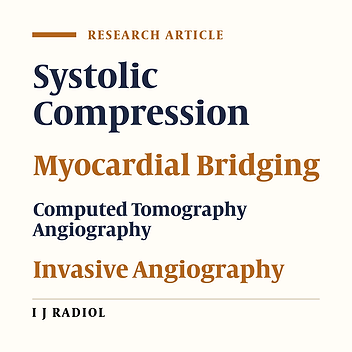 Systolic Compression of a Myocardial Bridged Coronary Artery and its Morphologic Characteristics: A Combination Study of Computed Tomography Angiography and Invasive Angiography