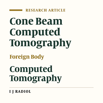 Evaluation of Visibility of Foreign Bodies in the Maxillofacial Region: Comparison of Computed Tomography, Cone Beam Computed Tomography, Ultrasound and Magnetic Resonance Imaging