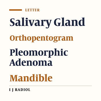 Intraosseous Pleomorphic Adenoma of the Mandible
