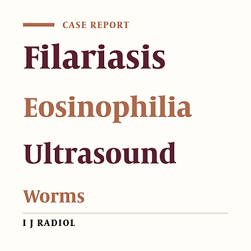Breast Filariasis Diagnosed by Real Time Sonographic Imaging: A Case Report