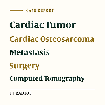 Imaging Findings of a Primary Cardiac Osteosarcoma Arising From the Left Atrium and Mitral Posterior Leaflet with Multiple Metastases in A 58-Year-Old Woman