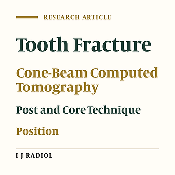 Effect of Object Position in Cone Beam Computed Tomography Field of View for Detection of Root Fractures in Teeth with Intra-Canal Posts