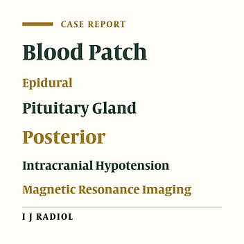 Different MRI Signs in Predicting the Treatment Efficacy of Epidural Blood Patch in Spontaneous Intracranial Hypotension: A Case Report