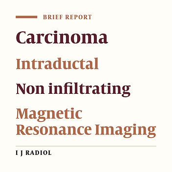 Breast Ductal Carcinoma in Situ: Morphologic and Kinetic MRI Findings