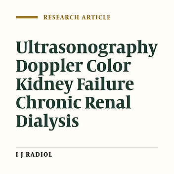 Color Doppler Indices of Orbital Arterial Flow in End-Stage Renal Disease Patients; Are the Changes Related to Chronic Hemodialysis or Chronic Renal Failure?