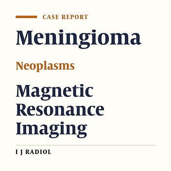Imaging Features of Extra Cranial Parapharyngeal Space Meningioma: Case Report