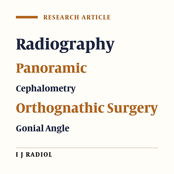 Agreement Between Panoramic and Lateral Cephalometric Radiographs for Measuring the Gonial Angle