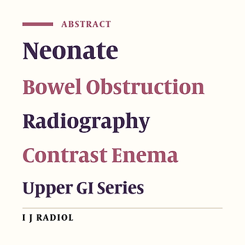 Neanatal Intestinal Obstruction