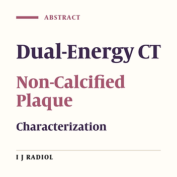 Non-Calcified Coronary Artery Plaque Characterization by Dual Energy Computed Tomography (DECT)