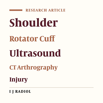 Diagnostic Accuracy of High Resolution Ultrasound in Communicating Rotator Cuff Tears