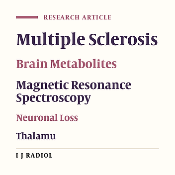 Value of MRS in the Evaluation of Deep Grey Matter in Multiple Sclerosis