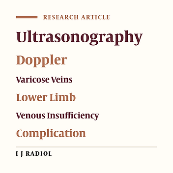 Comparison of Doppler Ultrasonographic Findings in Complicated and Uncomplicated Lower-Limb Varicose Veins