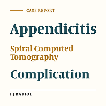 Spiral CT Findings in Complicated Appendicitis: Pictorial Essay