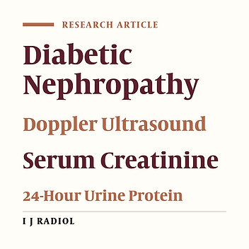 Arterial Resistive Index (RI) in Type II Diabetic Nephropathy Stages and Healthy Controls