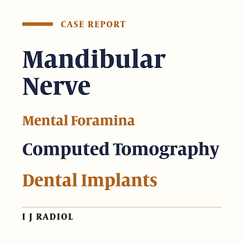 Double Mandibular Foramina and Canal: Report of a Case with Interactive CT-Based Planning Software