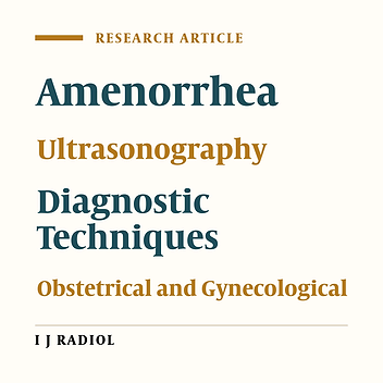 Ultrasonographic Findings in a Group of Iranian Patients with Primary Amenorrhea