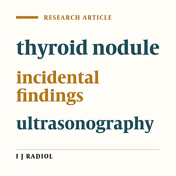Prevalence of Incidental Thyroid Nodules Diagnosed by Ultrasound in an Iranian Population