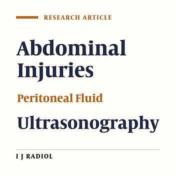 Diagnostic Accuracy of Ultrasonography in Blunt Abdominal Trauma