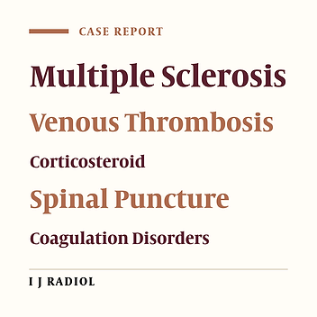 Cerebral Venous Thrombosis in a Patient with Clinically Isolated Syndrome Suggestive of Multiple Sclerosis
