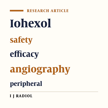 Iopaque 300 versus Omnipaque 300: A Randomized Double Blind Clinical Trial for Comparison of Efficacy and Adverse Effects in Peripheral Angiography