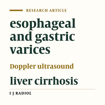 Hepatic Doppler Ultrasound in Assessment of the Severity of Esophageal Varices in Cirrhotic Patients