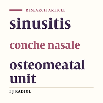 Anatomic Variants of Paranasal Sinuses and Chronic Sinusitis