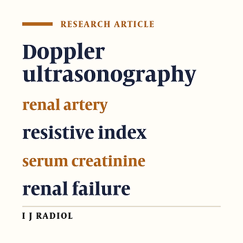 The Relation between Serum Creatinine and Renal Resistance Index in Parenchymal Kidney Disease