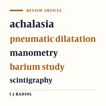 Esophageal Transit Scintigraphy, Manometry, and Barium Swallow in Assessment of Response to Balloon Dilatation in Achalasia