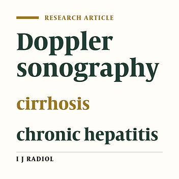 Fibrosis Index: A New Doppler Index for Differentiation of Cirrhosis from Chronic Hepatitis