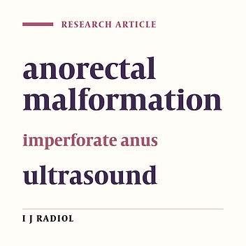 Validity of Transperineal Ultrasound in Infants with Imperforate Anus