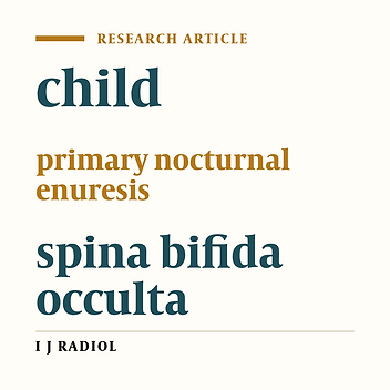 Spina Bifida Occulta in Persistent Primary Nocturnal Enuresis