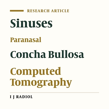 Concha Bullosa and Other Sino-Nasal Variants: Clinical and CT Correlation