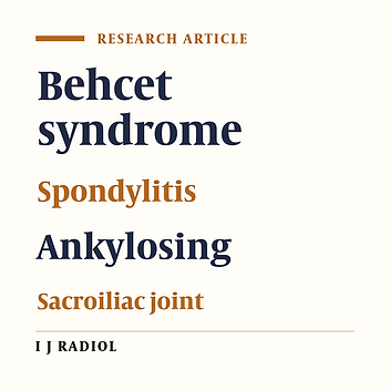 Radiologically-Detectable Sacroiliac Involvement in Behcet's Disease