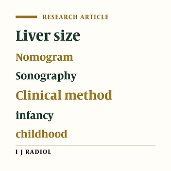 Liver size: Comparing Sonography and the Traditional Method in Infancy and Early Childhood