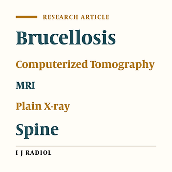 Radiologic Changes in Brucella Spondylitis