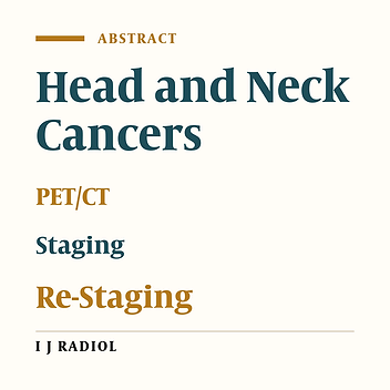 Role of FDG PET/CT Scan in Head and Neck Cancer Patients