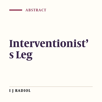 Assessment the Possibility of Radiation Dermatitis Incidence in the Interventionist’s Leg