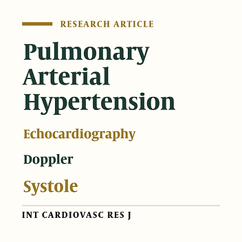Tissue Doppler Findings in Patients with Pulmonary Arterial Hypertension