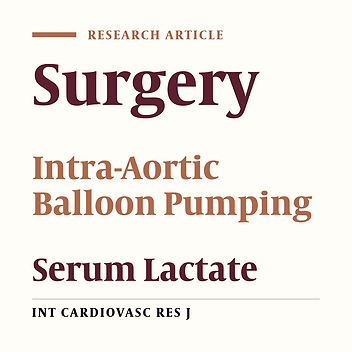 Weaning from IABP after CABG Surgery: Impact of Serum Lactate Levels as an Early Predictor