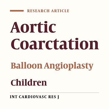 Cover image of the article: Balloon Angioplasty for Native Coarctation of the Aorta in Children: Immediate Outcome and Follow-up for Heart Function