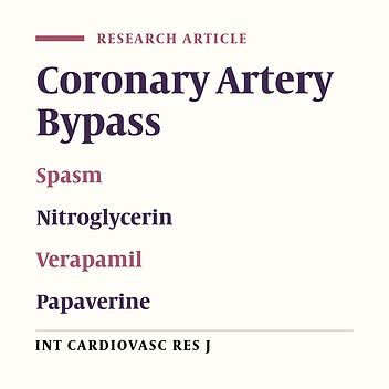 Use of Vasodilators to Overcome Perioperative Spasm of the Left Internal Mammary Artery and Saphenous Vein in Coronary Artery Bypass Grafting: Comparison of Papaverine and Glyceryl Trinitrate/Verapamil Combination